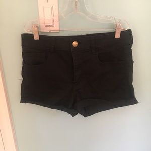 black shorts